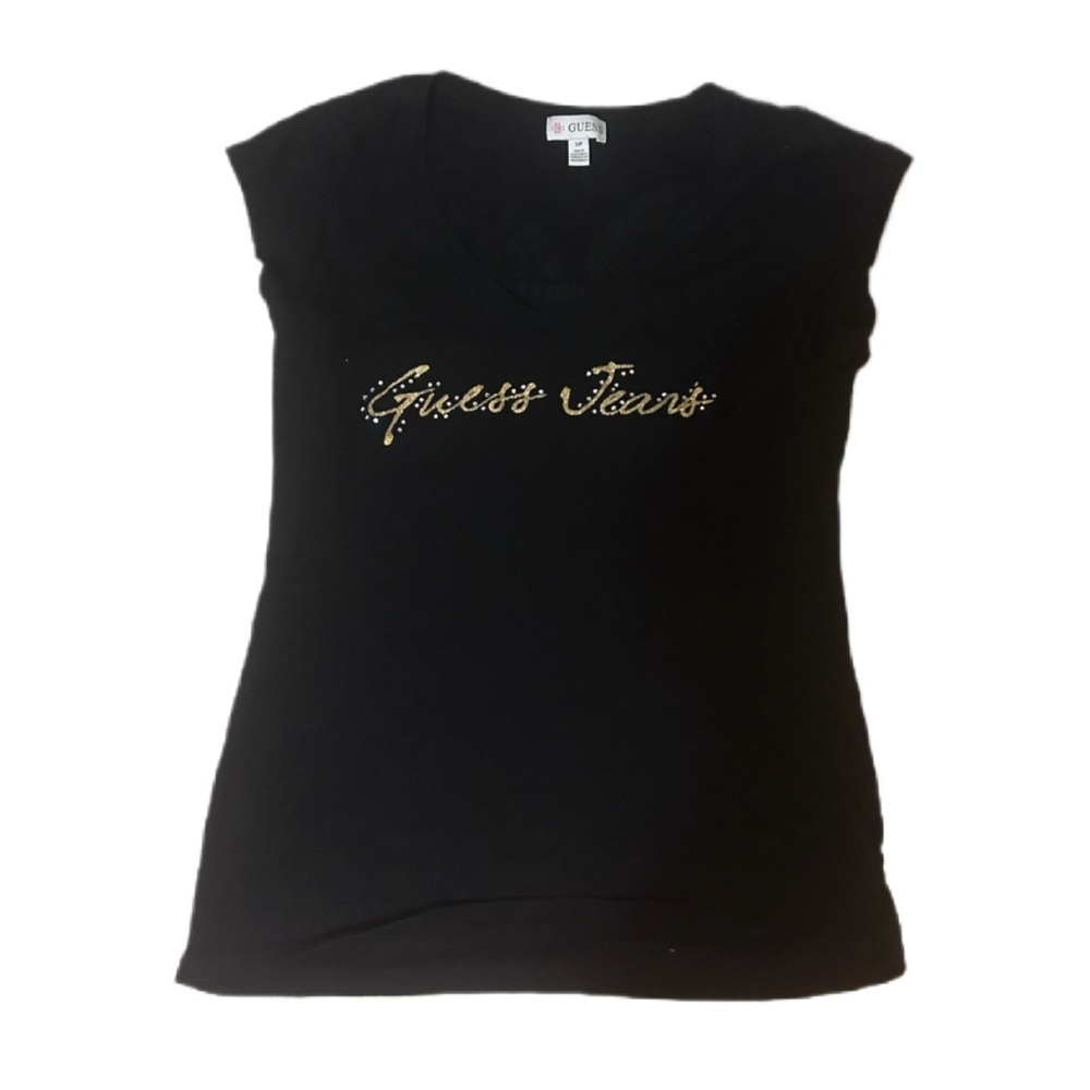 Guess Angel Wings Rhinestone T-Shirt tee shirt top vintage y2k - Picture 2 of 5